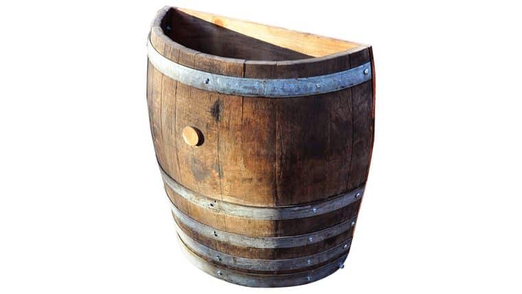 Wine Barrel Half Trash Can | Rental