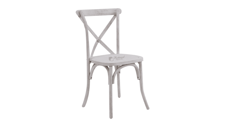 Vineyard Chair – White Wash – Wood | Rental