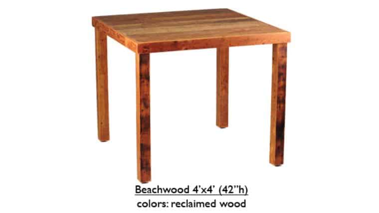 Farm Table | Beechwood | 4′ x 4′ 42″h | Rental Farm Table | Beechwood | 4′ x 4′ 42″h | Rental