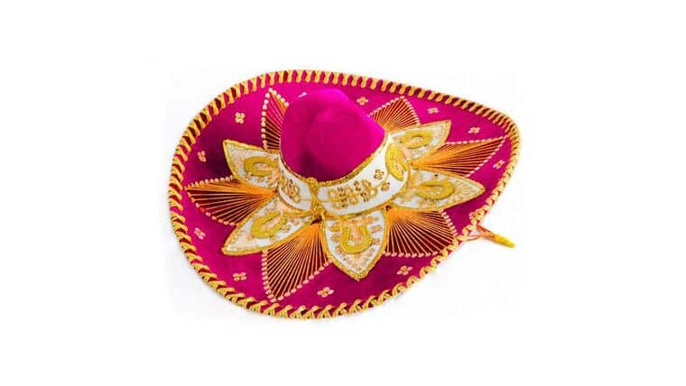 Mariachi Sombrero - Hot Pink & Gold