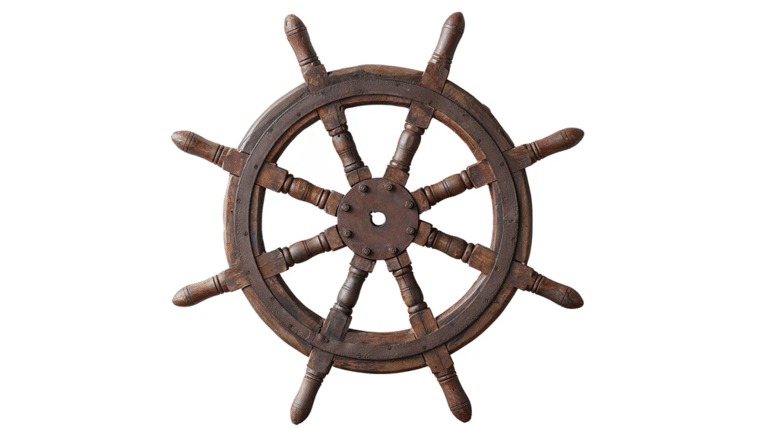 Vintage Ships Wheel Rental, Large