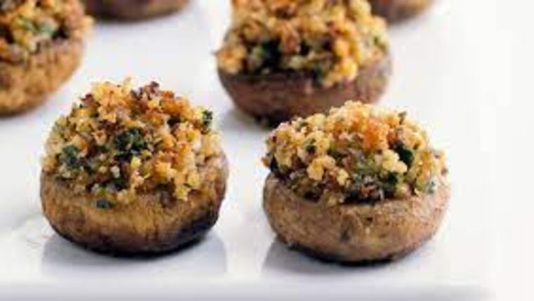 Medium Stuffed Mushroom Caps (Serves 25) | Purchase