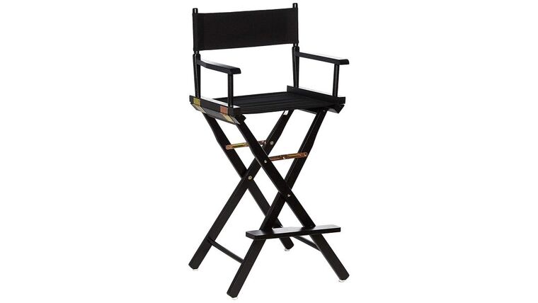 Directors Chair - Black Wood Directors Chair Barstool Height Frame (Frame Only) - 46″ | Rental