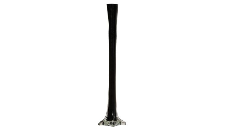 32" Black Glass Eiffel Tower Vase | Rental