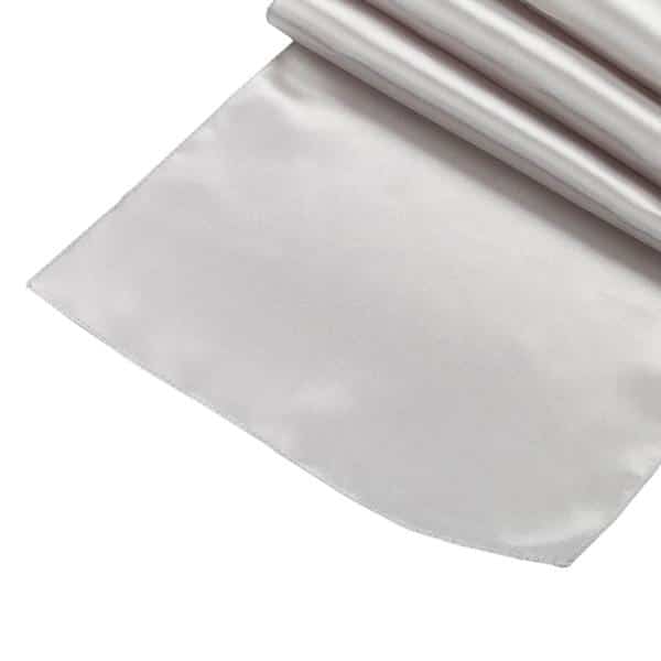 Sleek Satin Runner 14" x 108" - Silver