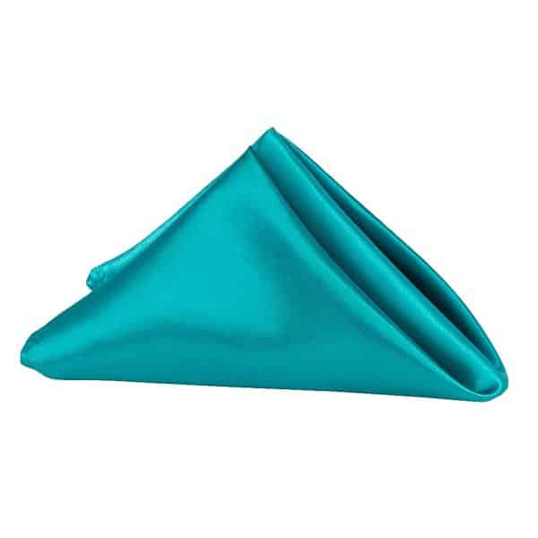 Sleek Satin Napkin 20"x20" - Dark Turquoise