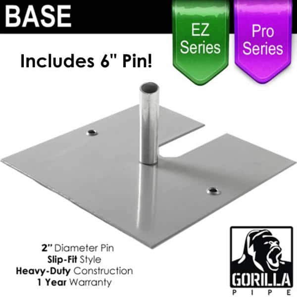 EZ and Pro Series – 16in x 14in Standard Duty 6″ x 2″ Base (Up to 8ft) | Rental