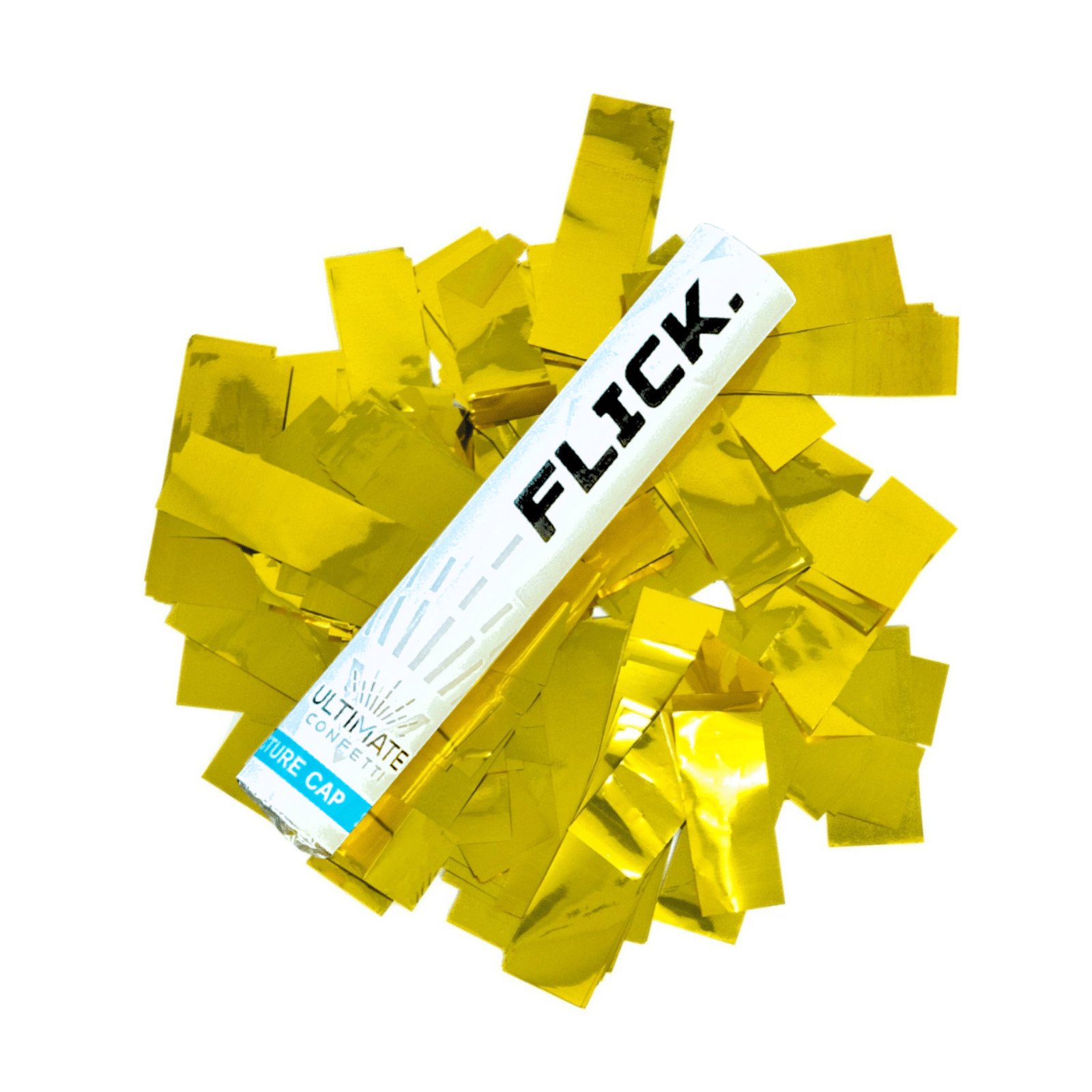 Gold Metallic Foil Confetti Flick Stick - (Pack of 8) | Rental