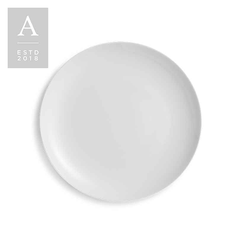 Iris White Coupe Appetizer Plate | Rental