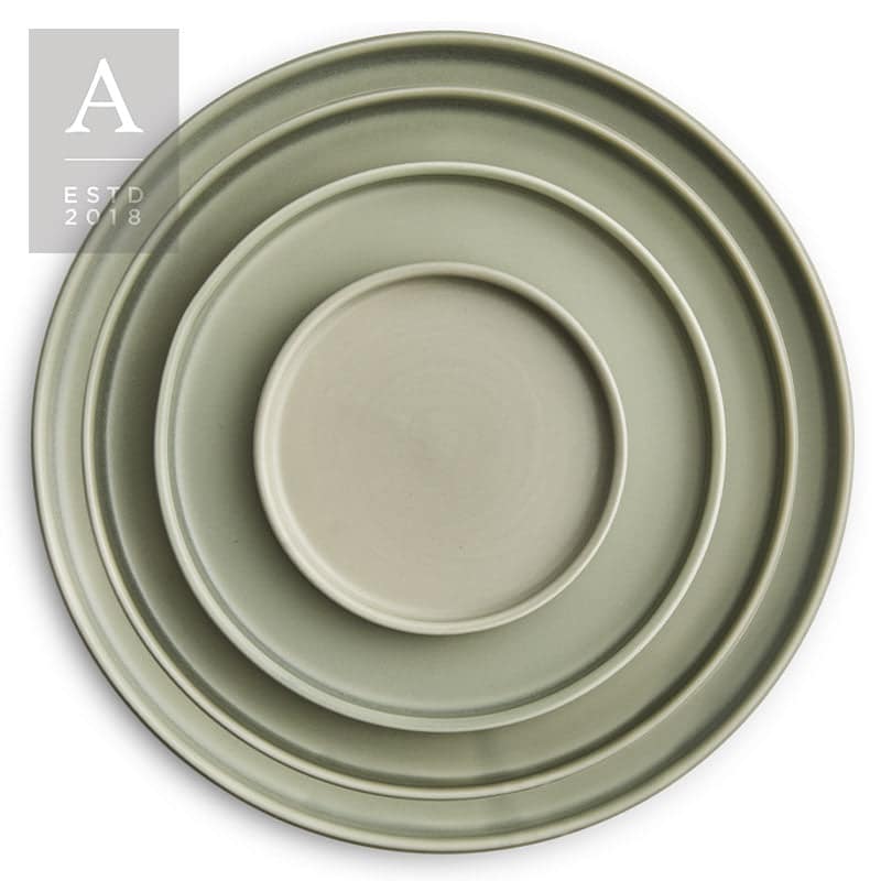 Kaleb Forest Grey Stoneware – B&B Plate – 5.25″ | Rental