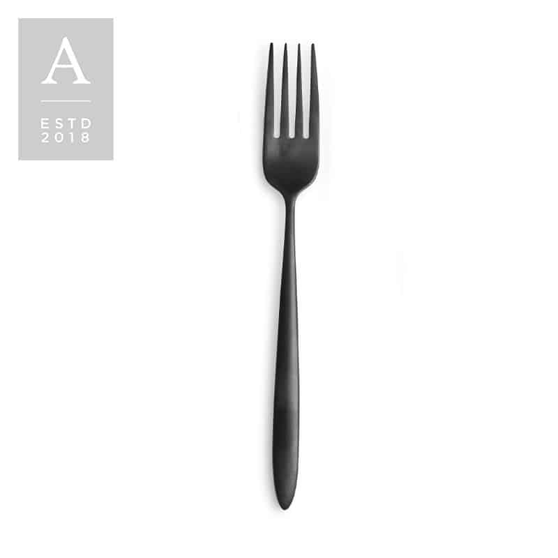 Muse Black Brushed Dinner Fork | Rental