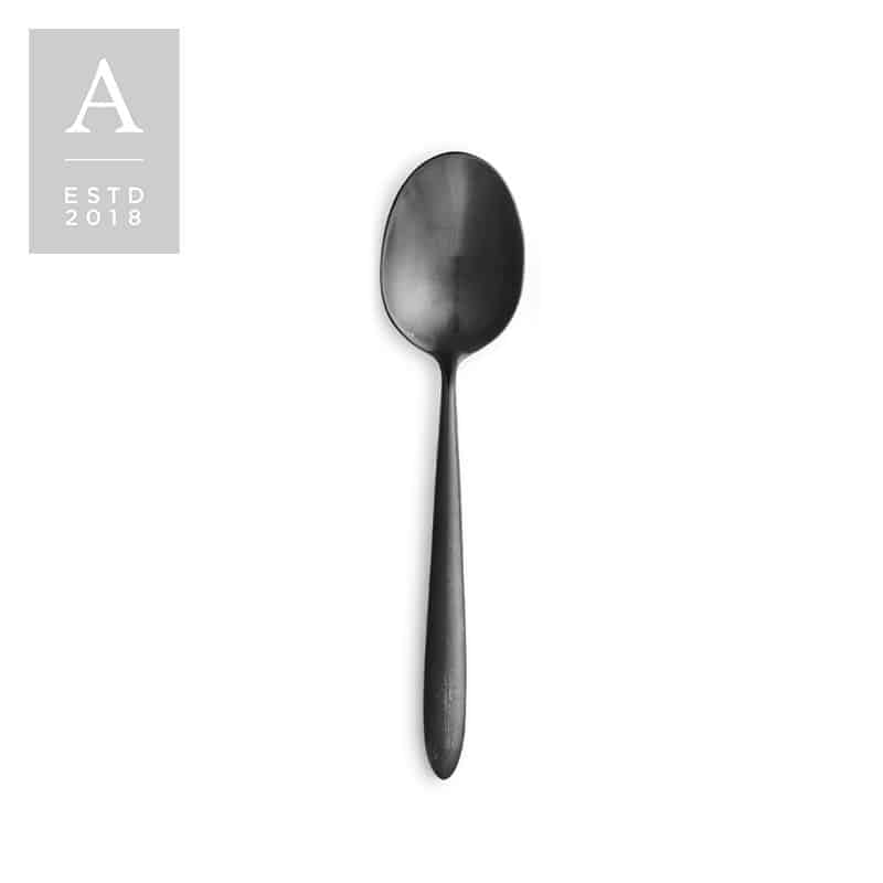 Muse Black Brushed Oval Soup Spoon