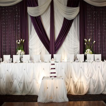 Cinderella “Stringed” Table Skirting Kit for 8ft Table | Rental