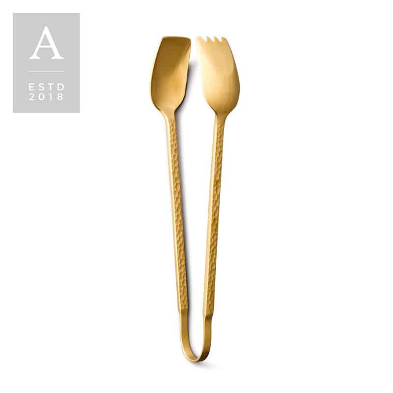 Nico Gold Brushed Serving Tong | Rental