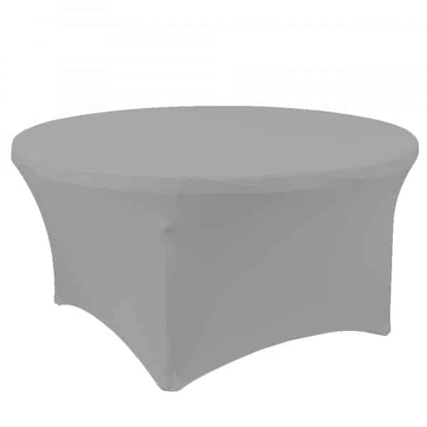 Decostar™ Spandex Round Table Cover 60" - Silver