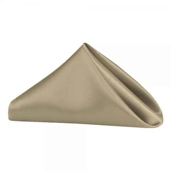 Sleek Satin Napkin 20"x20" - Taupe