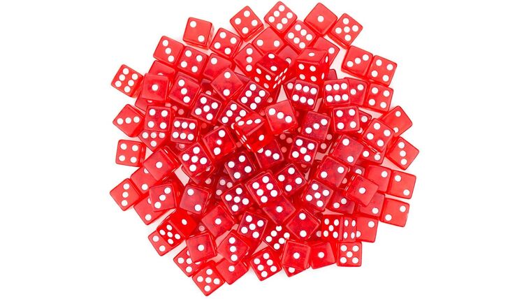 Part - 16mm Red Rounded Brybelly Casino Dice