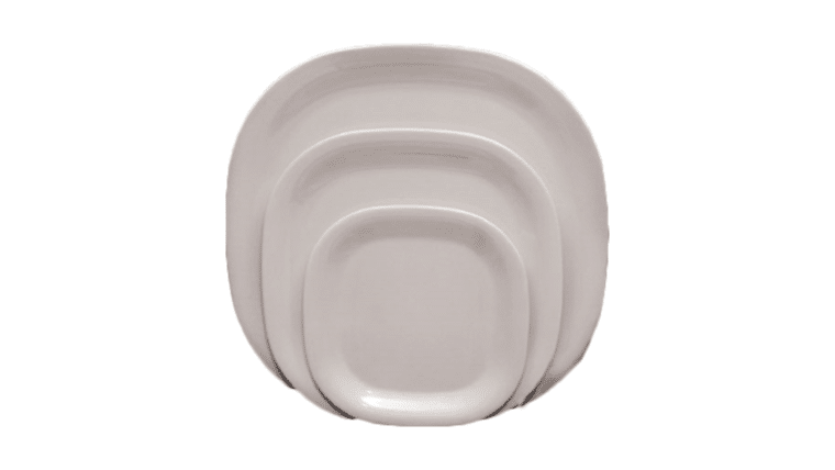12" x 12" Square Plate Melamine (White) | Rental