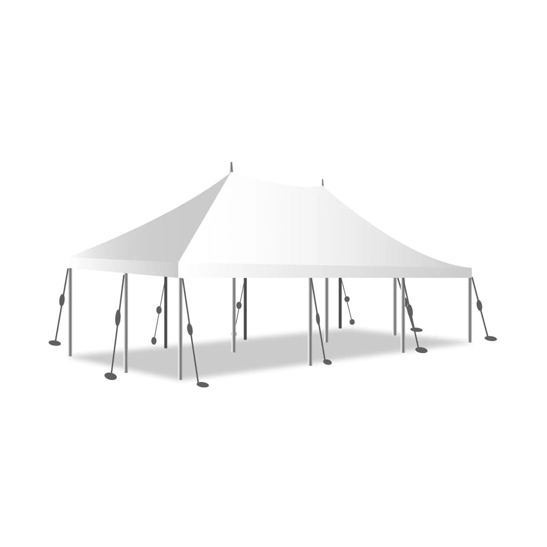 20′ x 30′ Pole Tent with Stakes – Heavy-Duty Commercial Event Tent | Rental