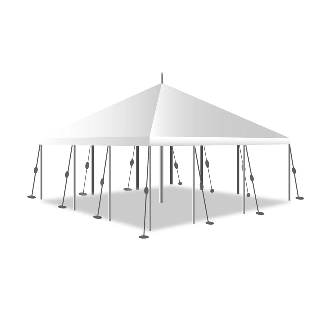 30′ x 30′ Pole Tent with Stakes – Heavy-Duty Commercial Event Tent | Rental