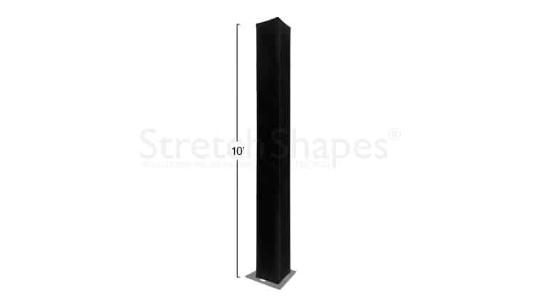 10' Black 12" Box Spandex Truss Sleeve Cover Rental | Rental