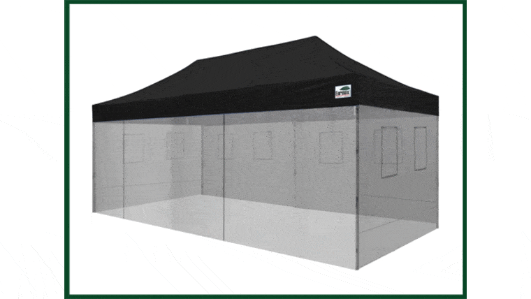 10' x 20' Commercial Pop Up Tent - Food Service - Black | Rental