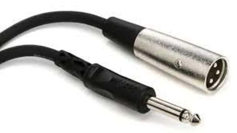 10’ XLR Male Cable to 1/4'' Audio Connection Rental - Black | Rental