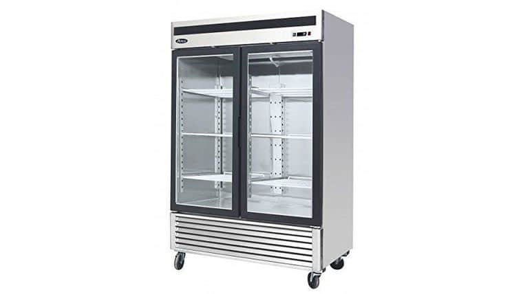 Double Door Glass Display Freezer | Rental