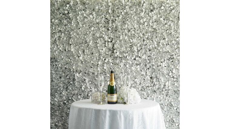 Flower Wall - UV Protected Silver Artificial Hydrangea Flower Wall Panels | Rental