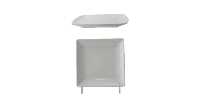 4 1/2" x 4 1/2" Square Plate Melamine (White) | Rental