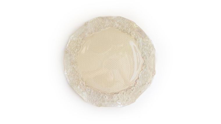 Glass Charger Plate – Pearl Roberta Iris Luster | Rental