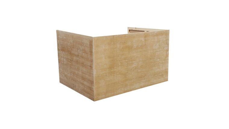 Distressed Cream DJ Booth Cover | Rental