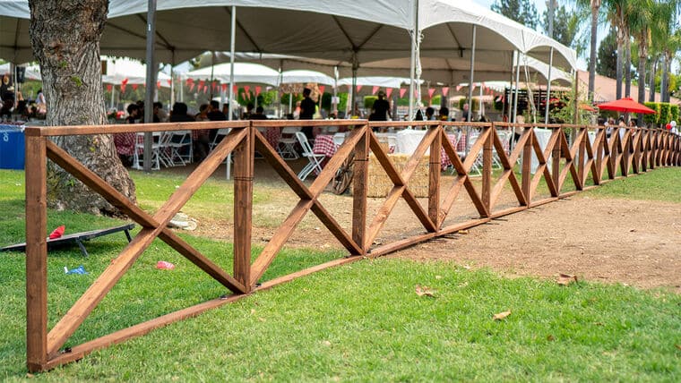 6' x 42" Wood Vineyard Fencing | Rental