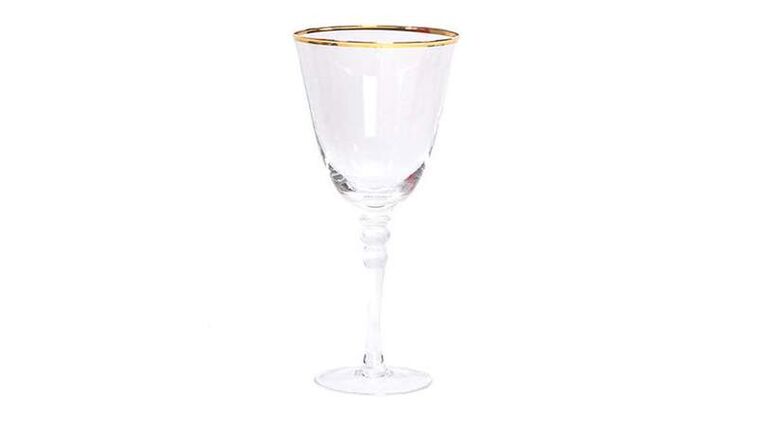 Venice White Wine Glass - Gold Rim - 10 oz. | Rental