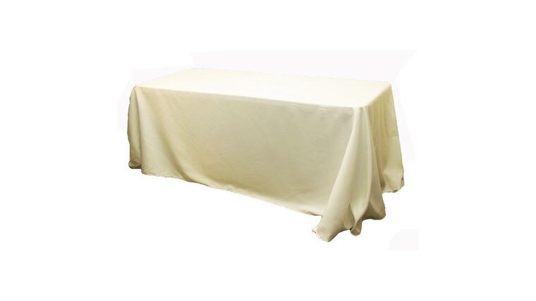 Polyester | Ivory | 90″ x 156″ Rectangle Tablecloth | Rental